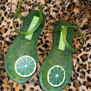 Katy Perry jelly sandals lime